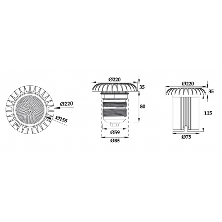 Lampa basenowa LED PHJ-FC-SS220-2  18 / 25 / 35 Watt, dowolny kolor+ RGB